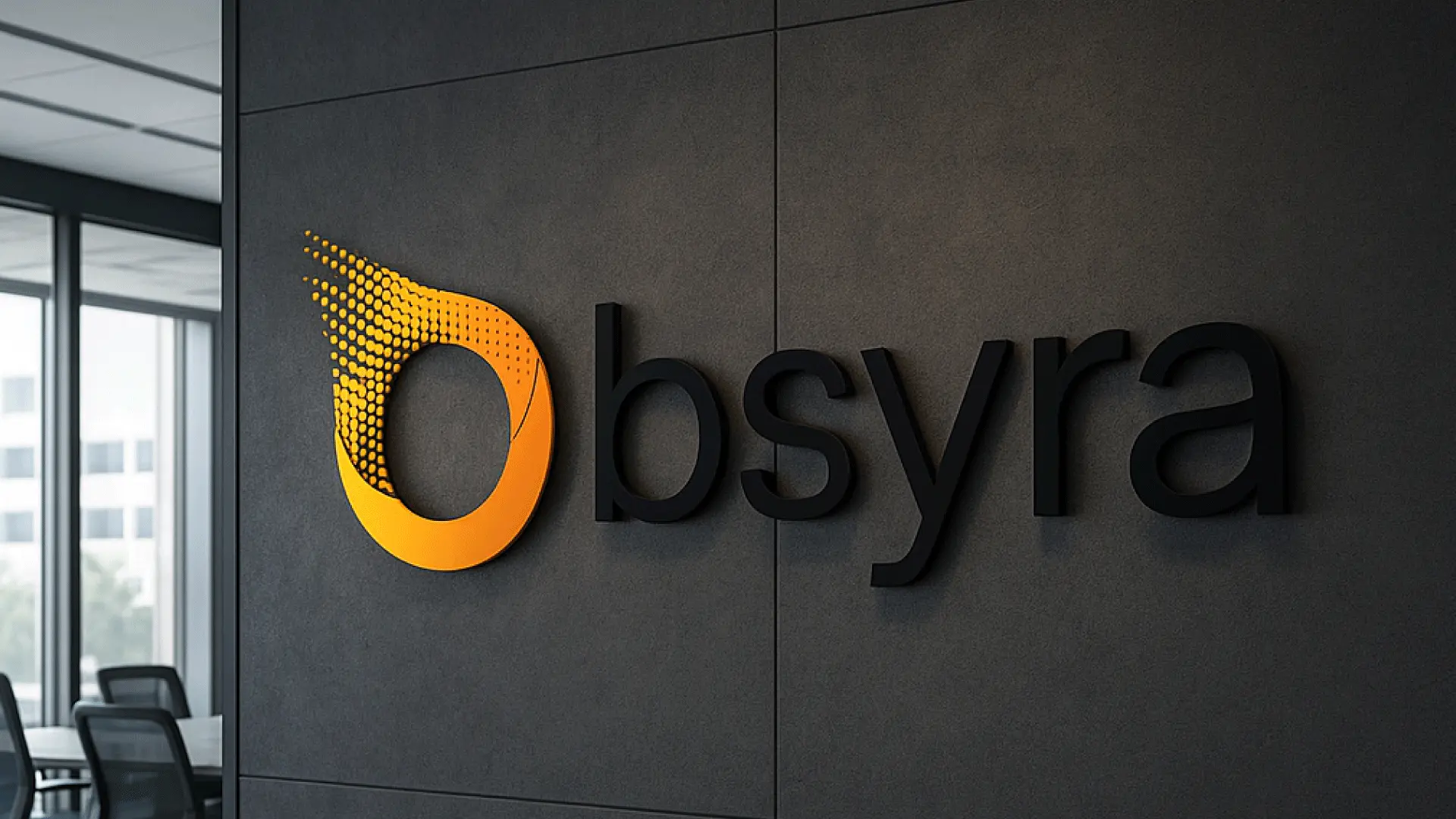 Obsyra office wall logo